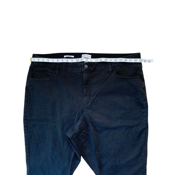 Ava & Viv Womens High-Rise Skinny Jeans Black Denim Plus Size 26 - Picture 5 of 12